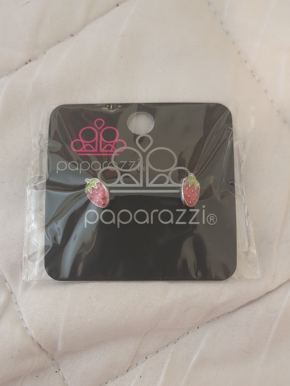 Paparazzi Pink Strawberry Mini Stud Earrings